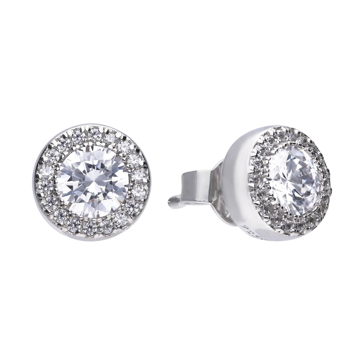 Round Cluster Stud Earrings