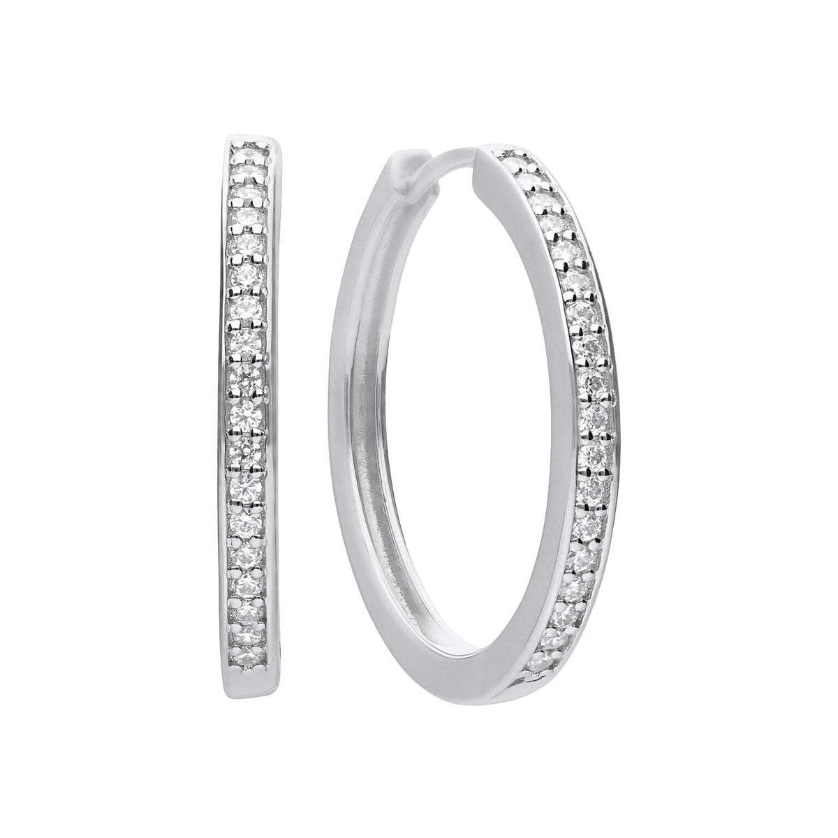 Classic Creole Zirconia Hoop Earrings