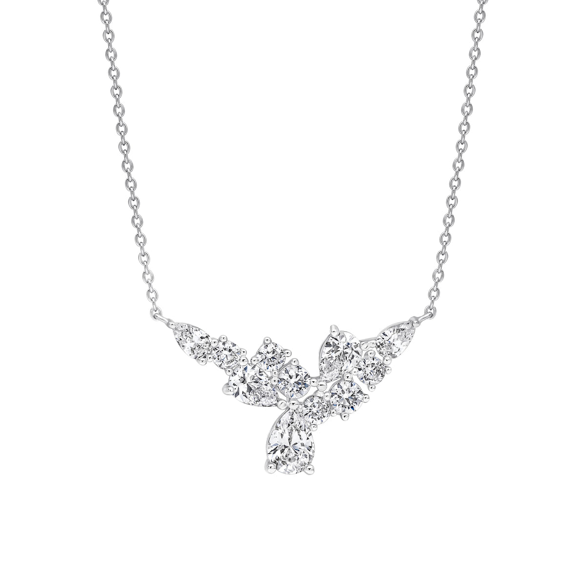 Statement Multi-Cut Zirconia Cluster Necklace