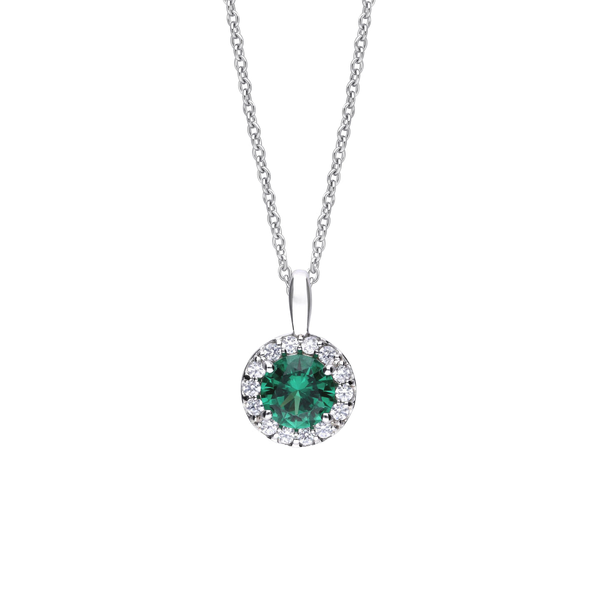 Round Colour Pave Pendant