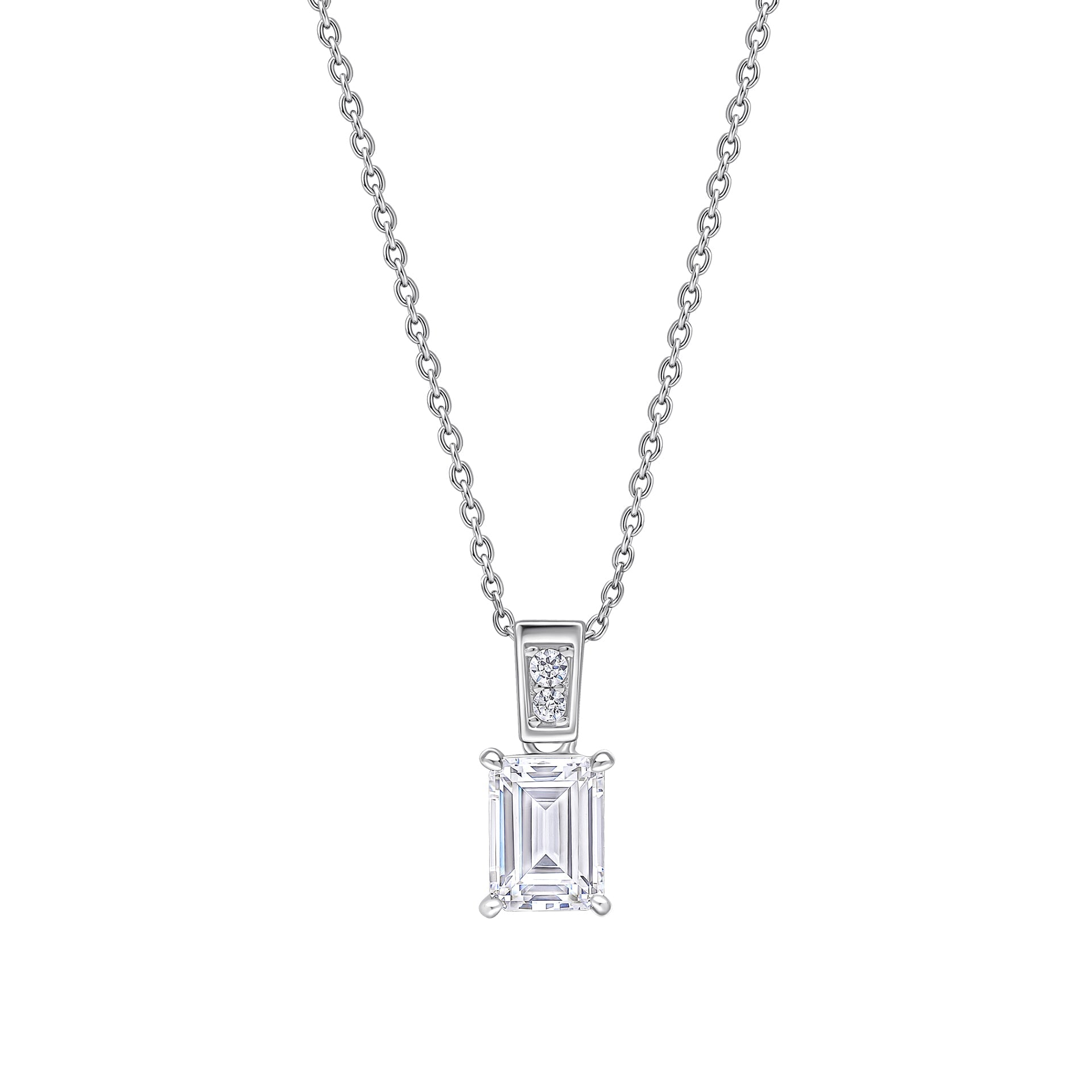 Emerald Cut Zirconia Pendant