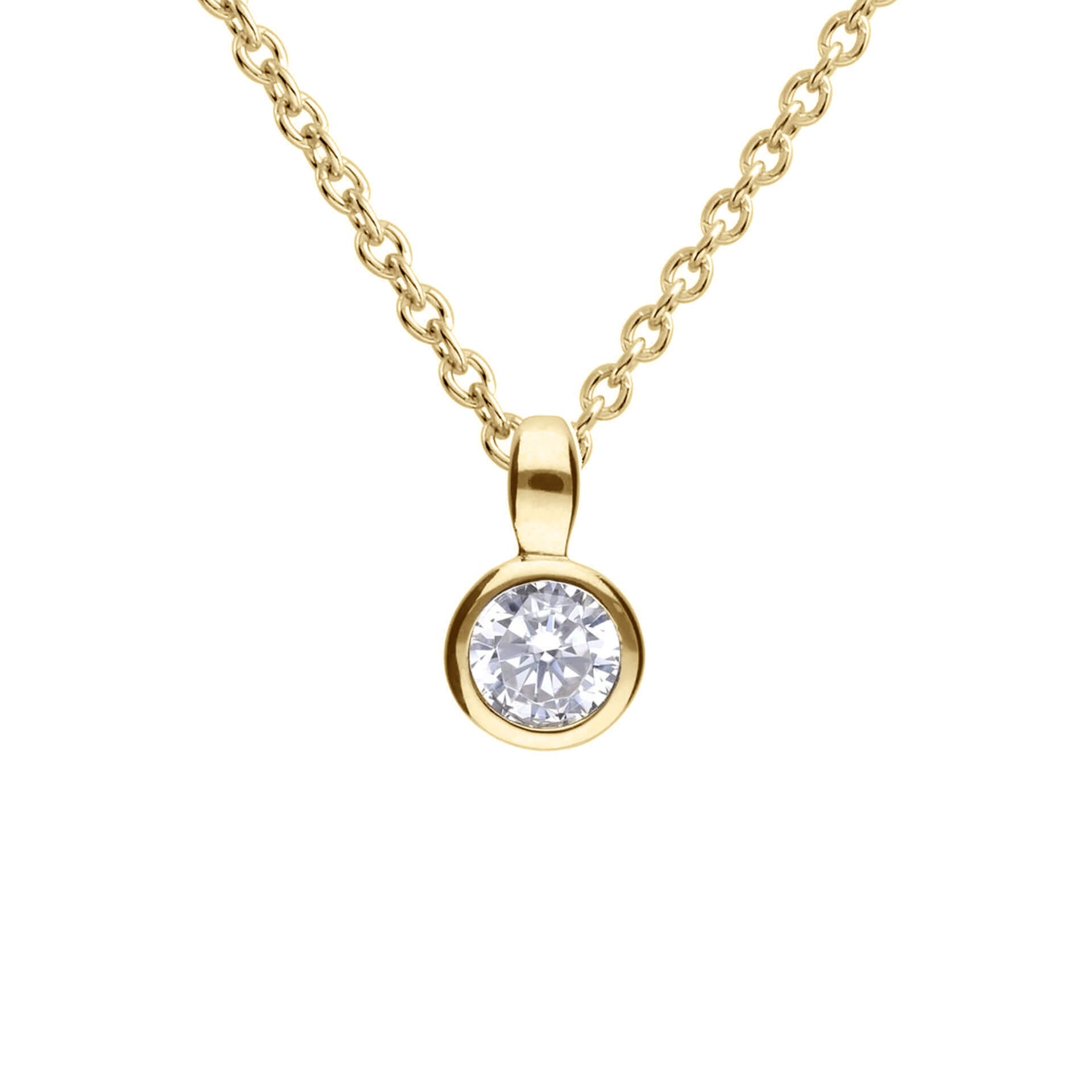 Bezel Set Carat Pendant