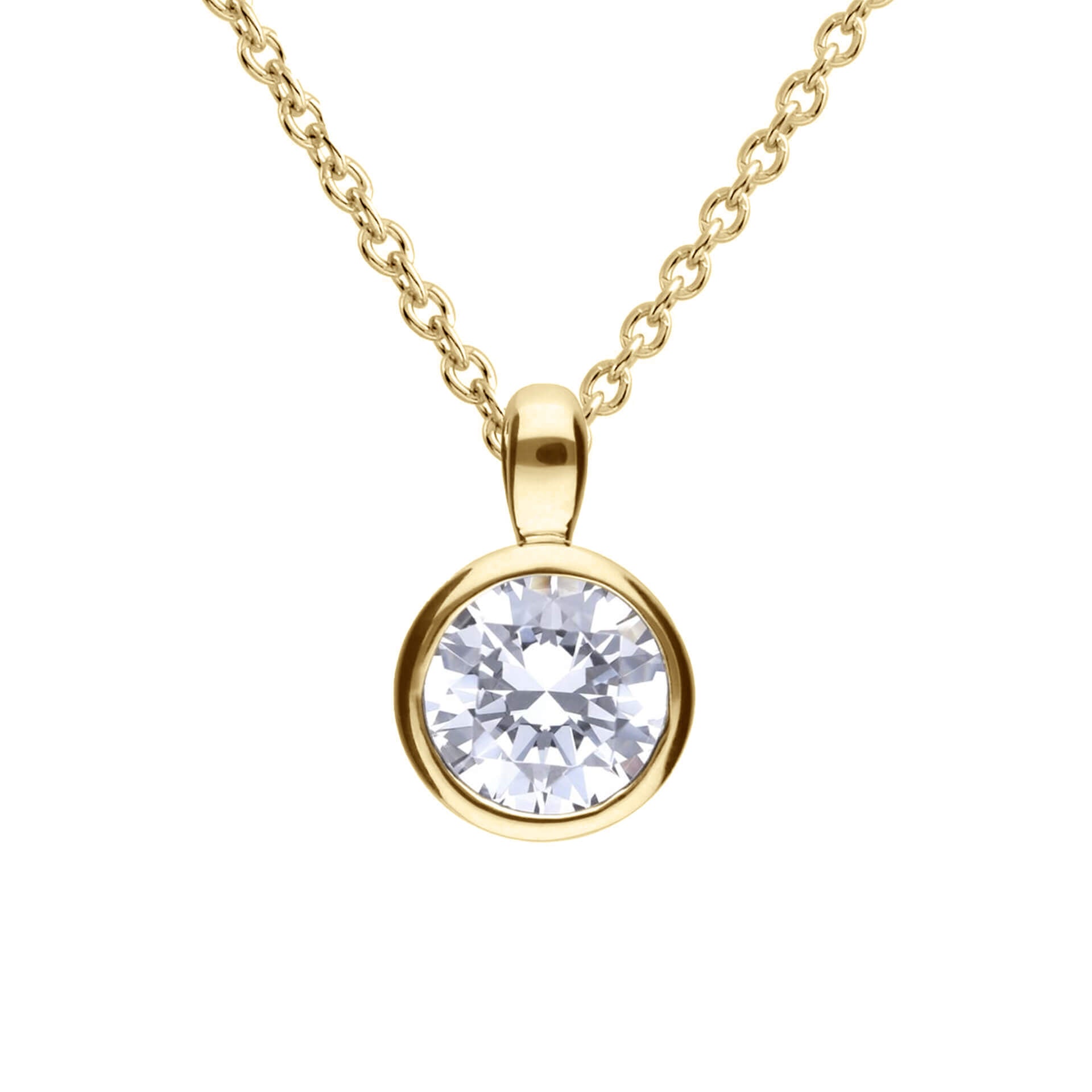 Bezel Set Carat Pendant