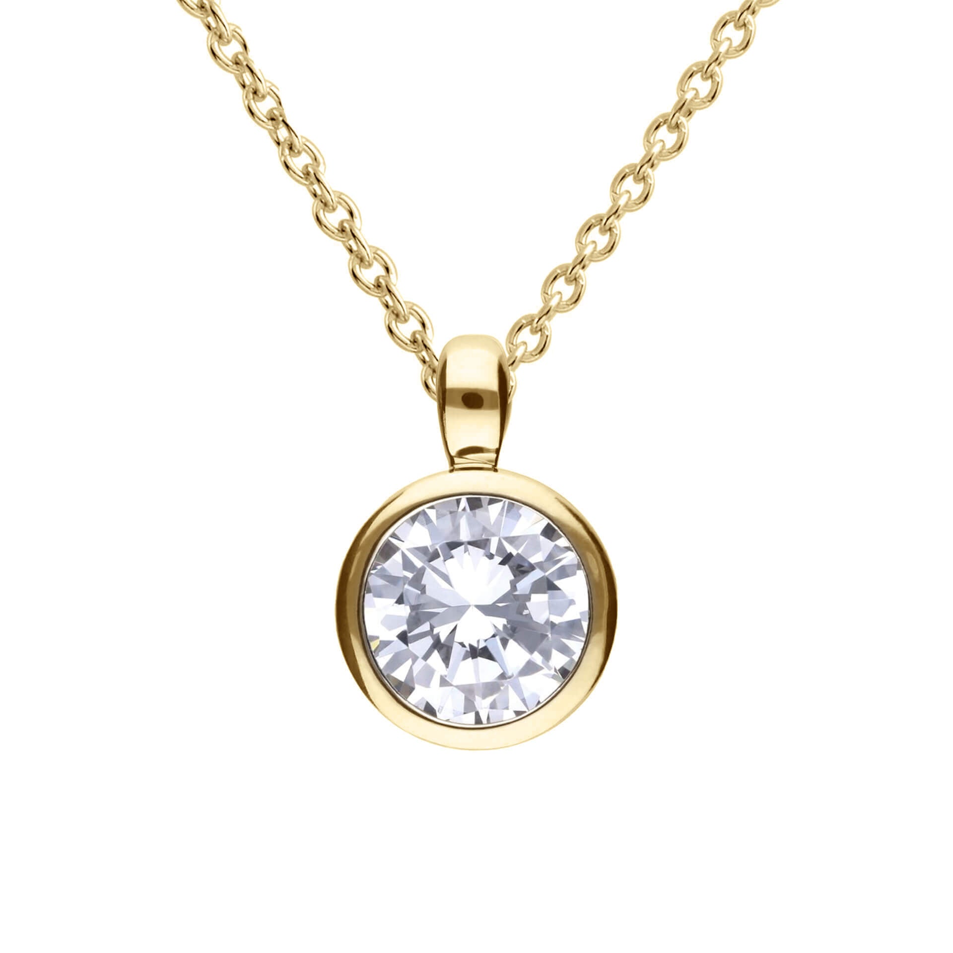 Bezel Set Carat Pendant