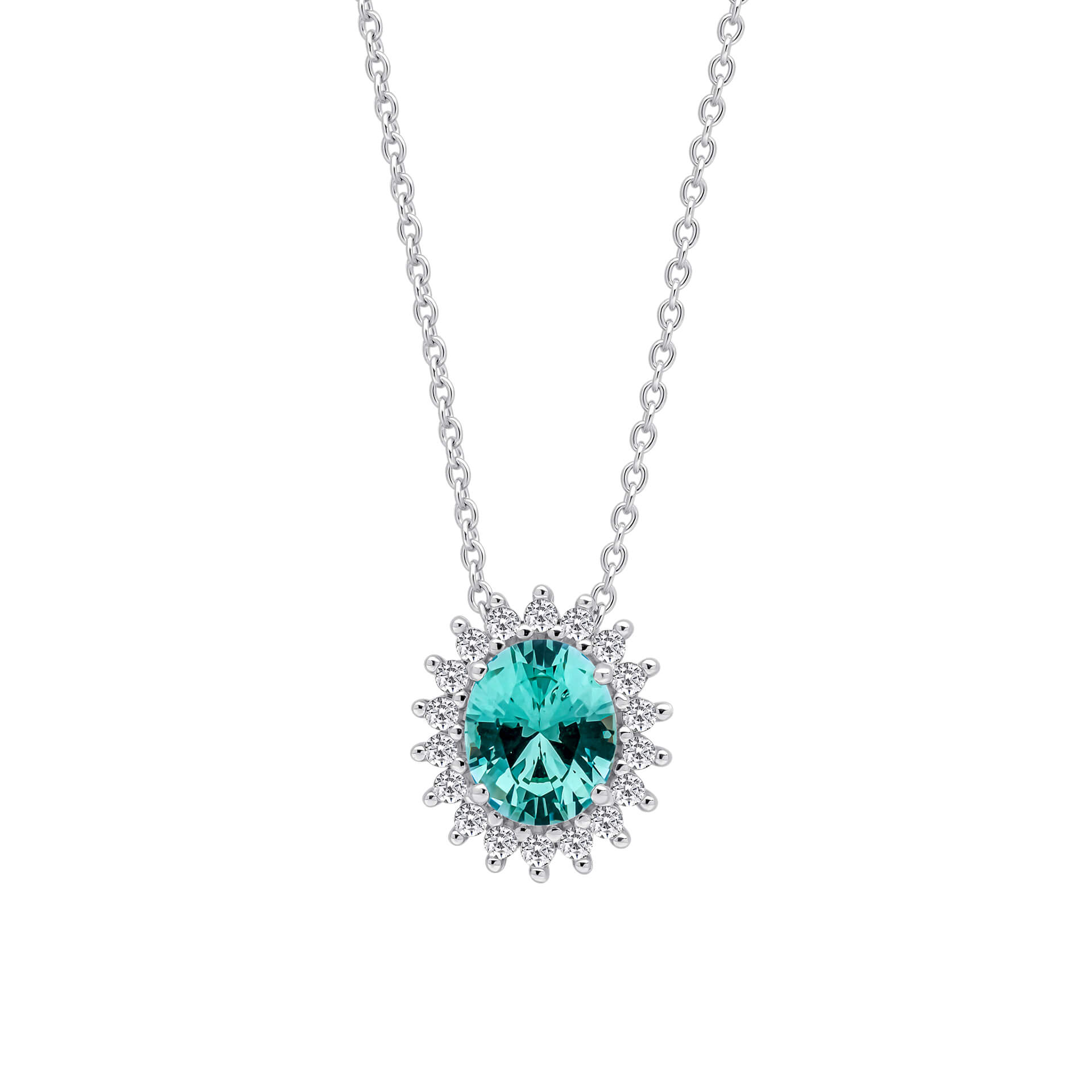 Oval Zirconia Pave Pendant