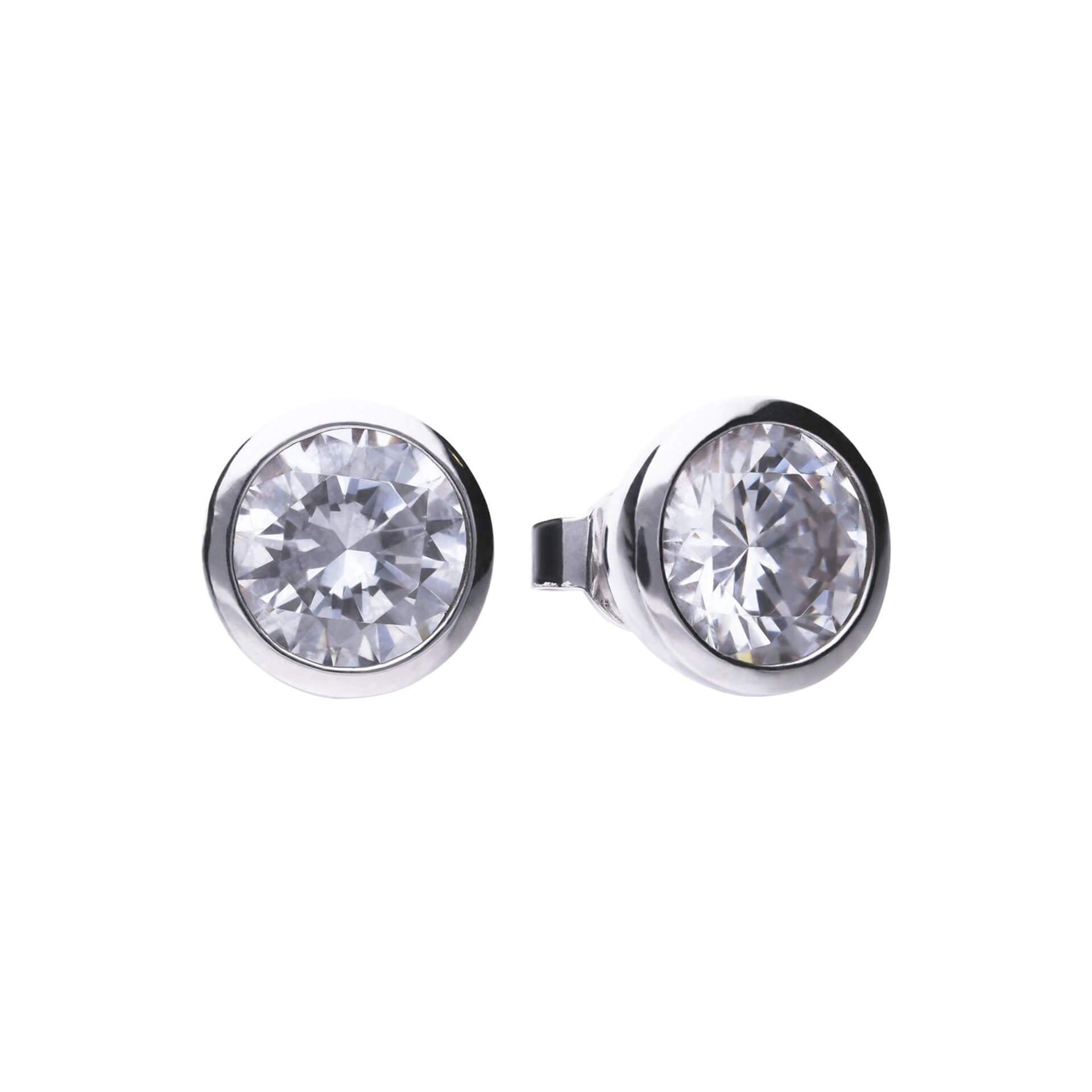 Bezel Carat Stud Earrings
