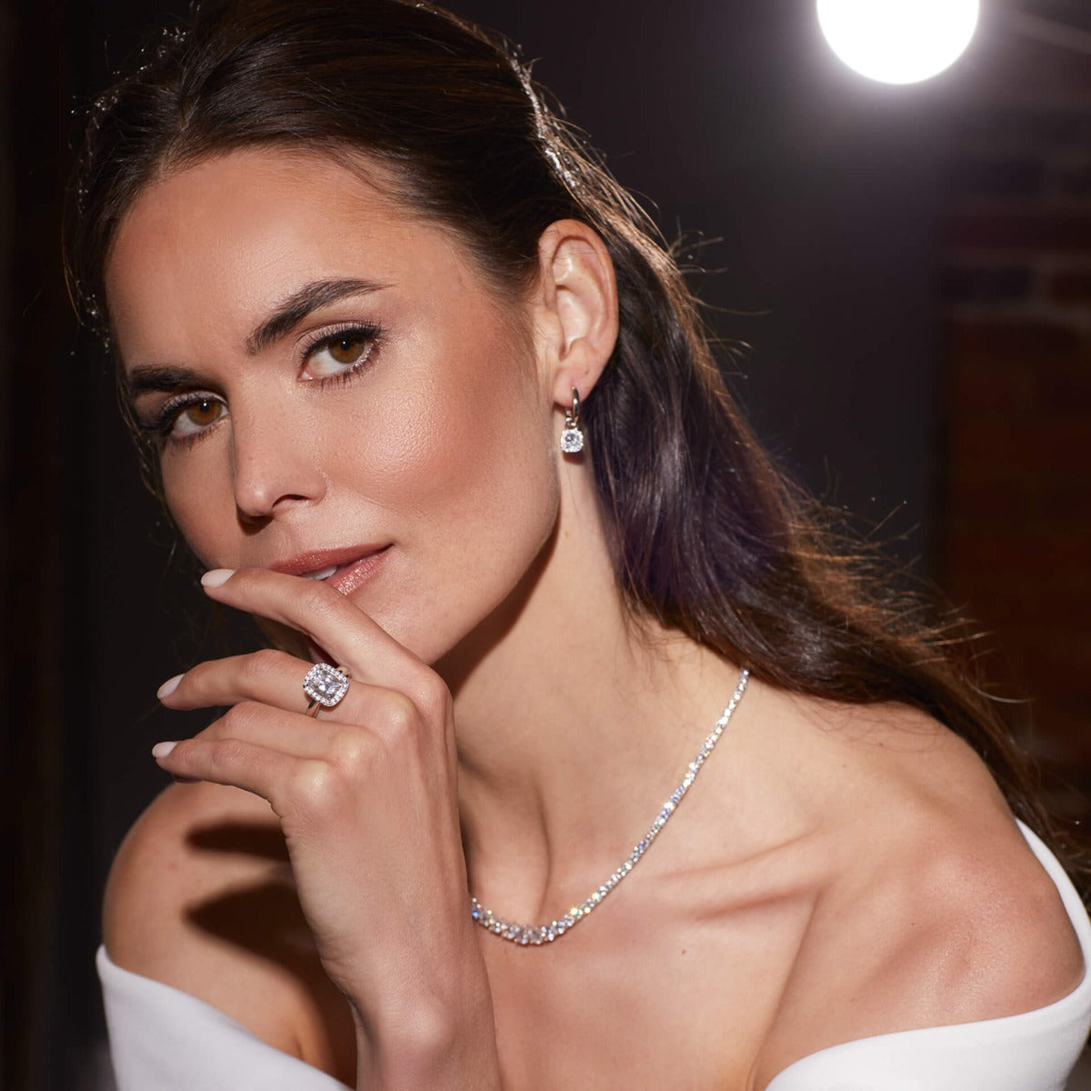 Graduated Zirconia Tennis Necklace
