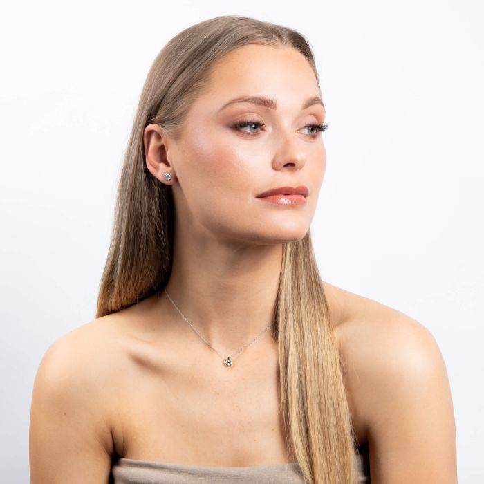 Bezel Set Carat Stud Earrings