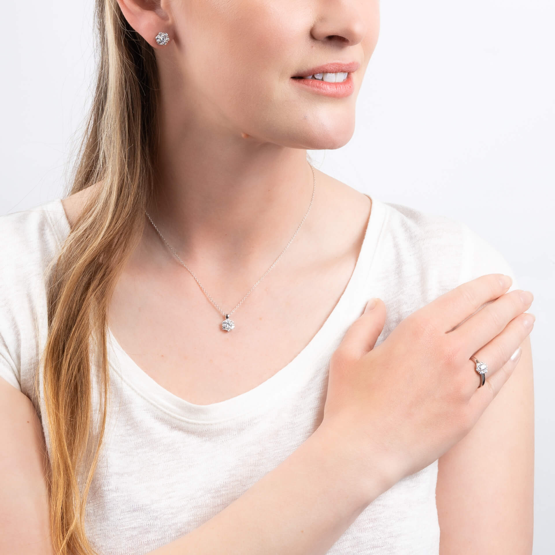 Flower Cluster Stud Earrings