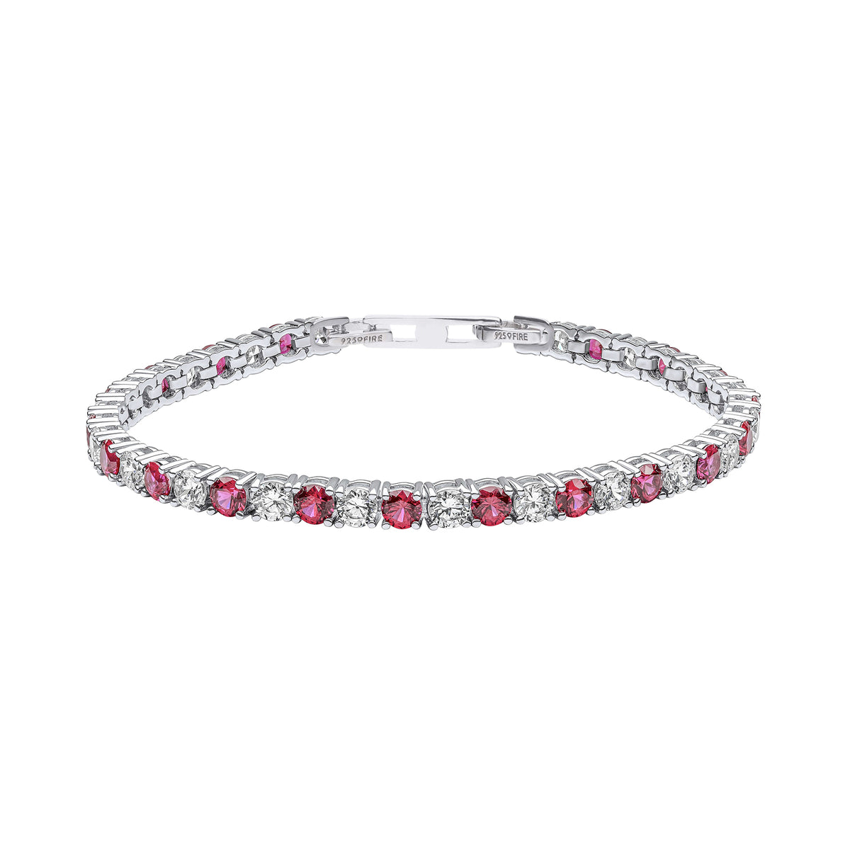 Two Tone Zirconia Tennis Bracelet