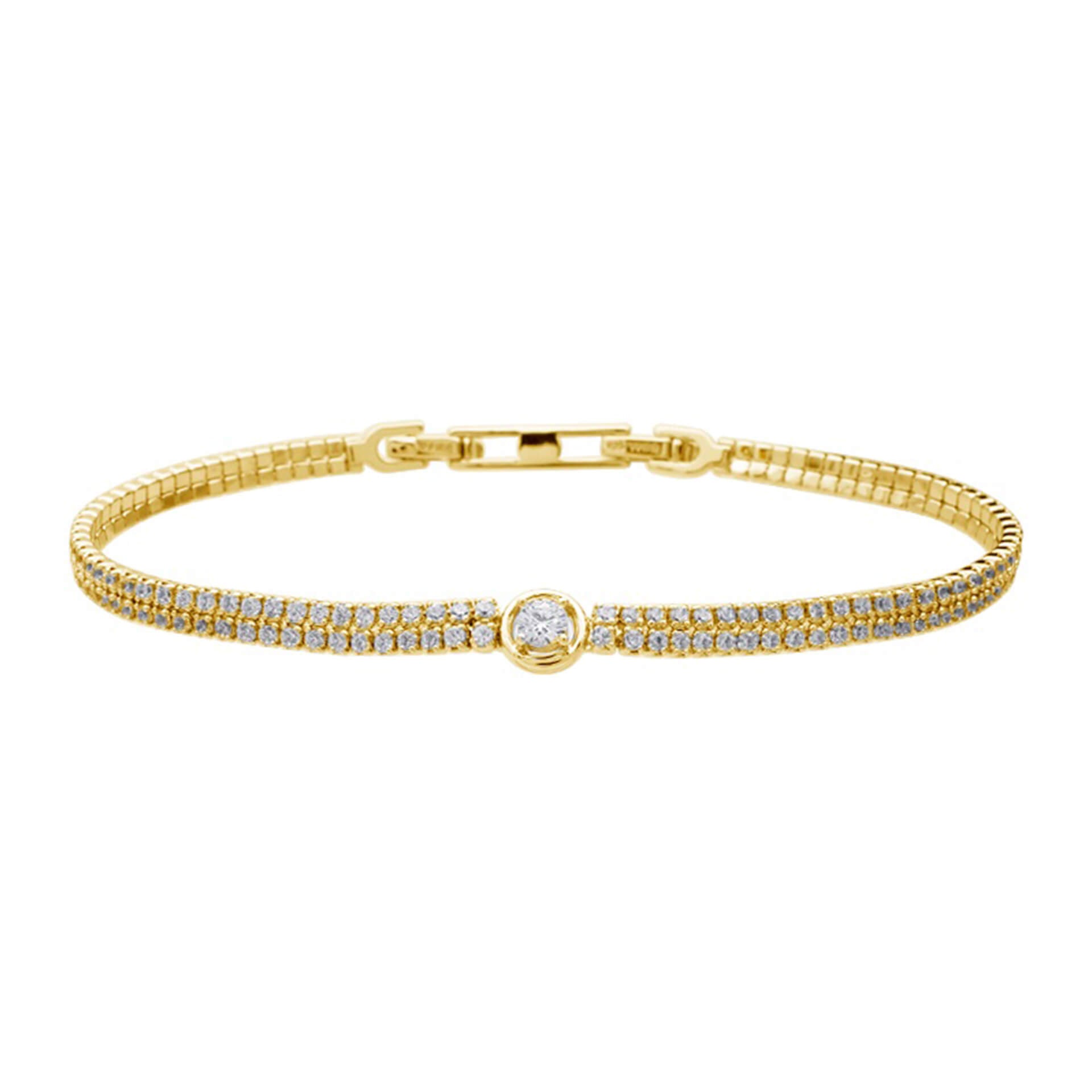 Double Row Fine Tennis Bracelet