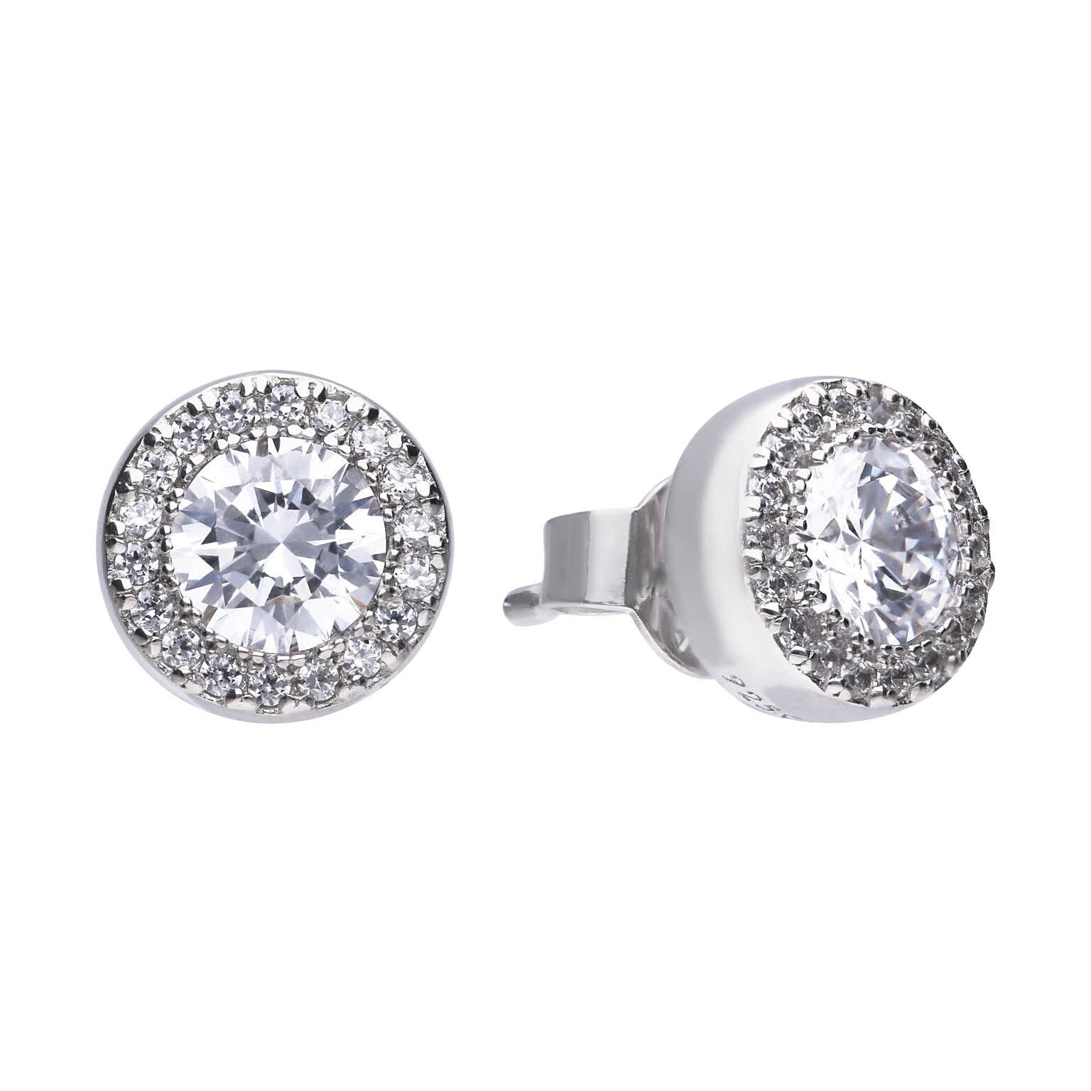 Round Cluster Stud Earrings