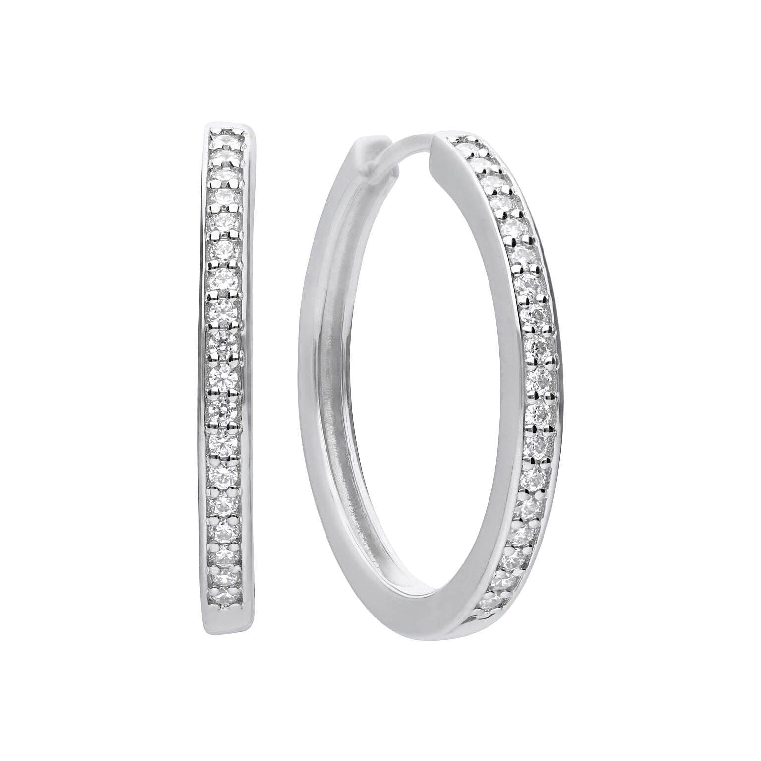 Classic Creole Zirconia Hoop Earrings