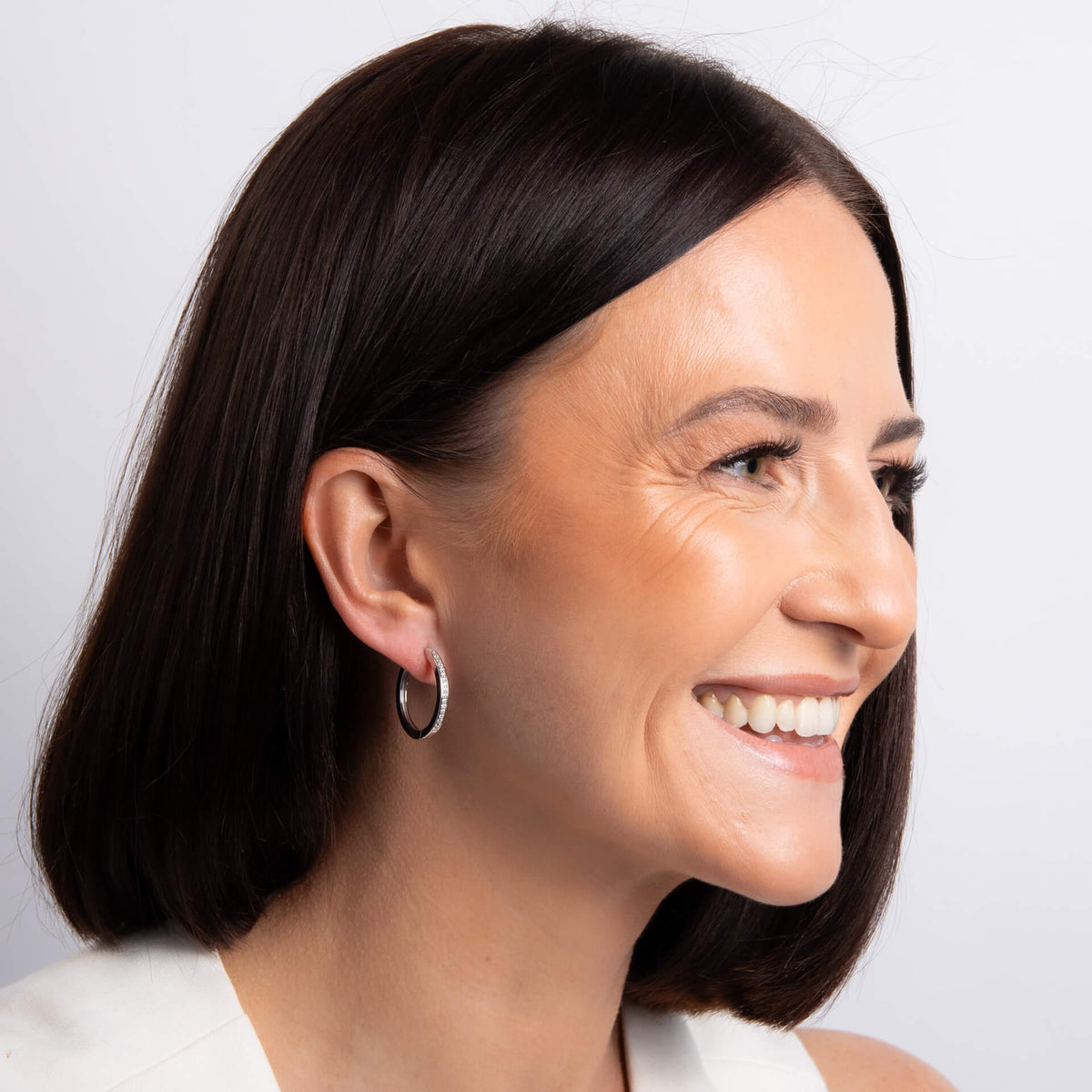 Classic Creole Zirconia Hoop Earrings