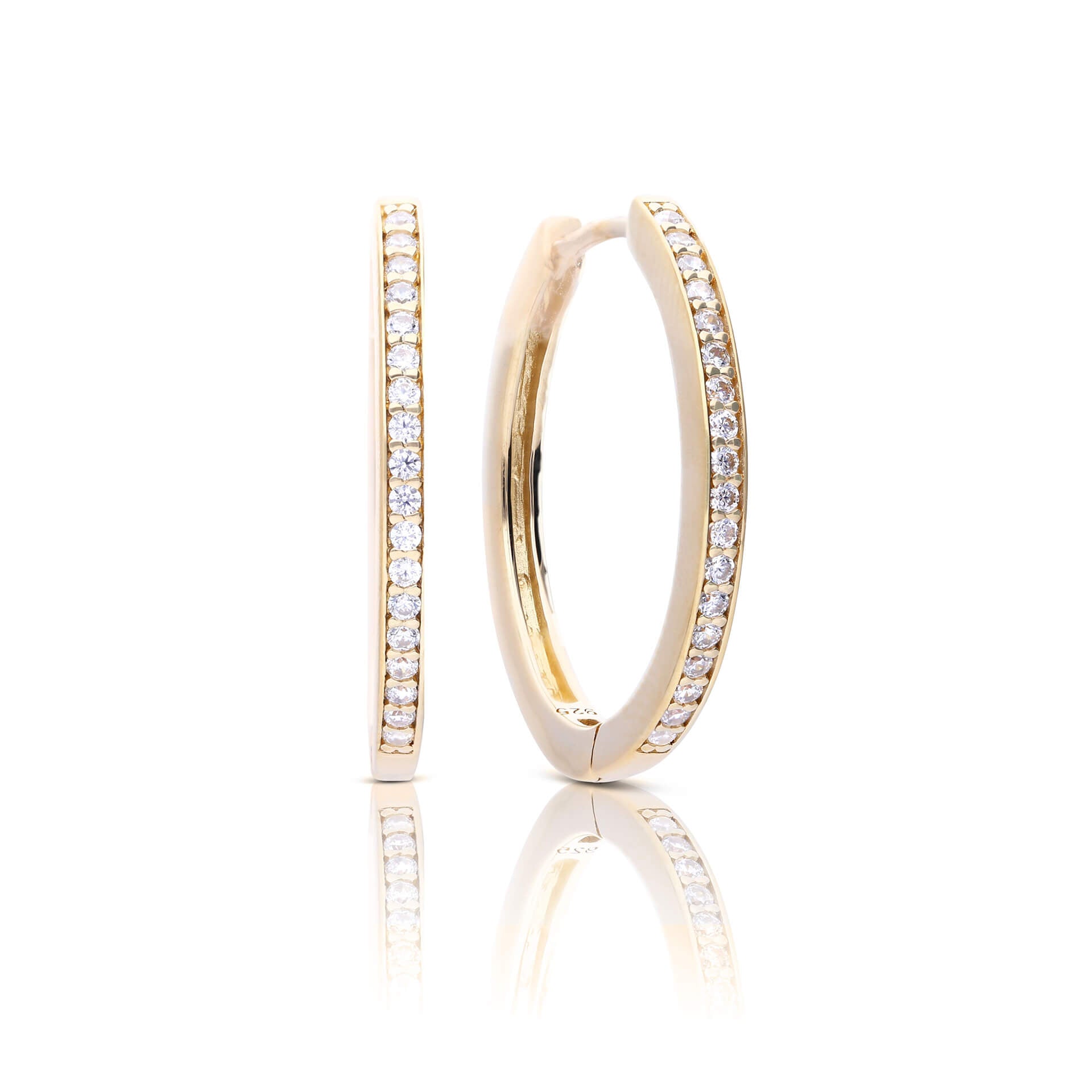 Classic Creole Zirconia Hoop Earrings