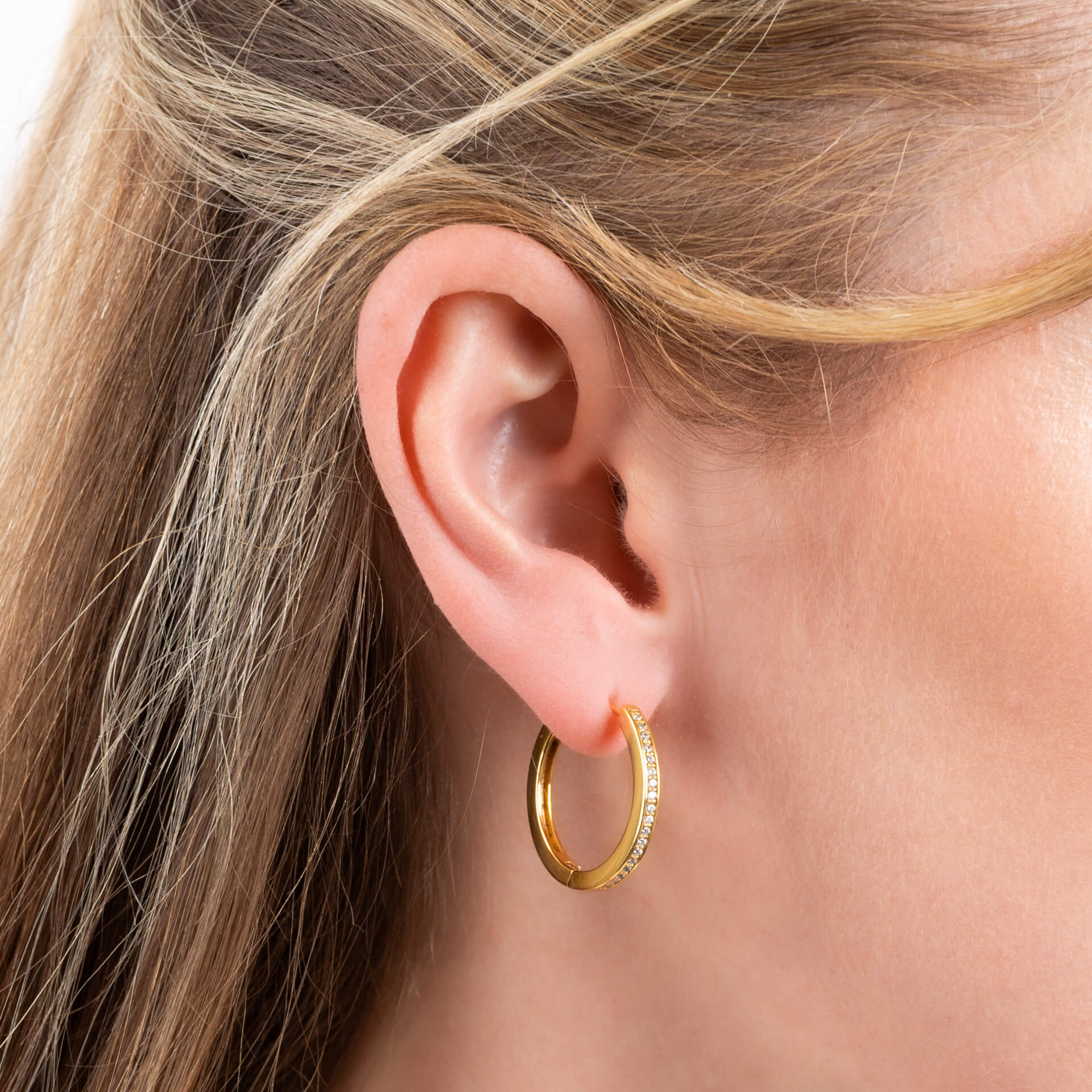 Classic Creole Zirconia Hoop Earrings