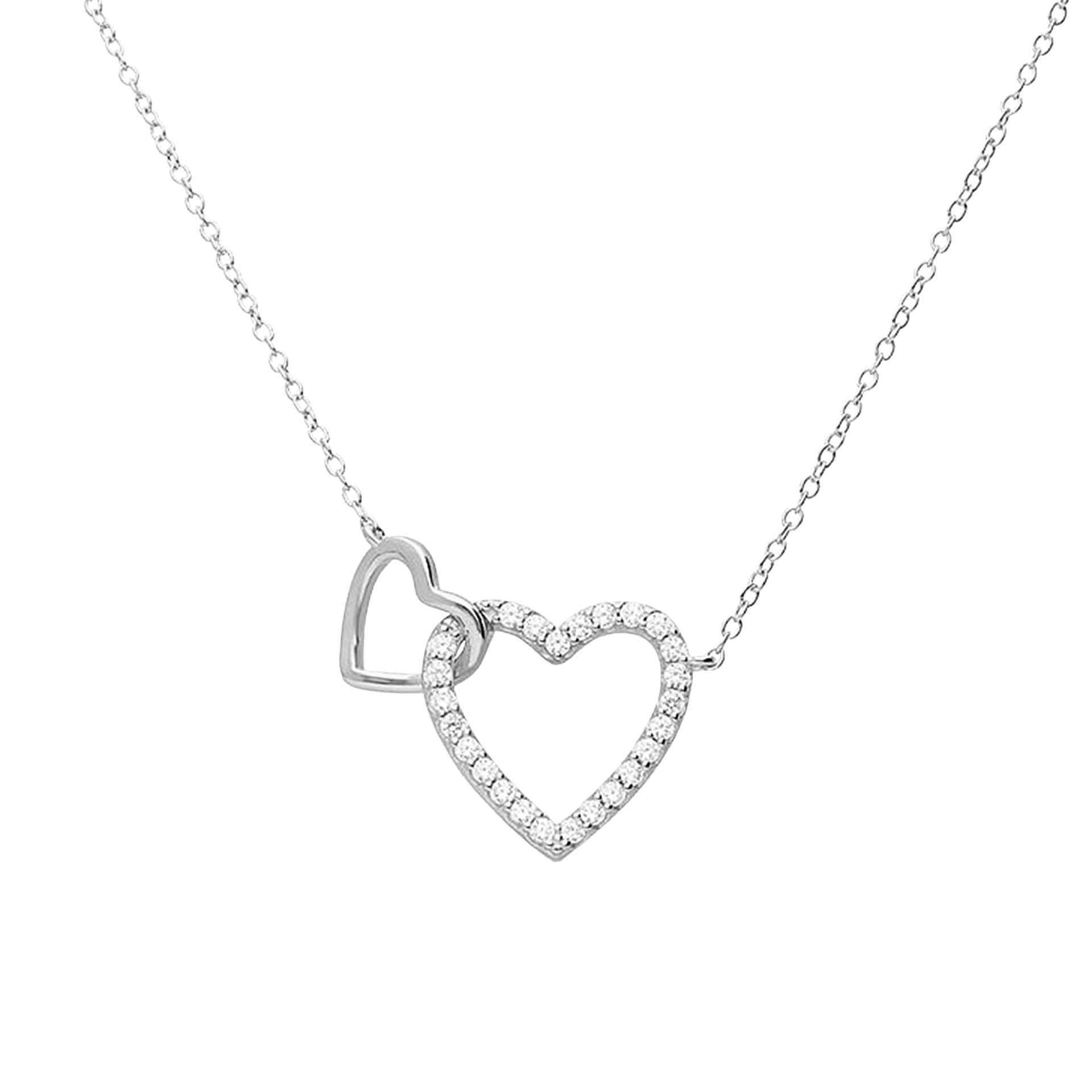 Linked Double Heart Necklace