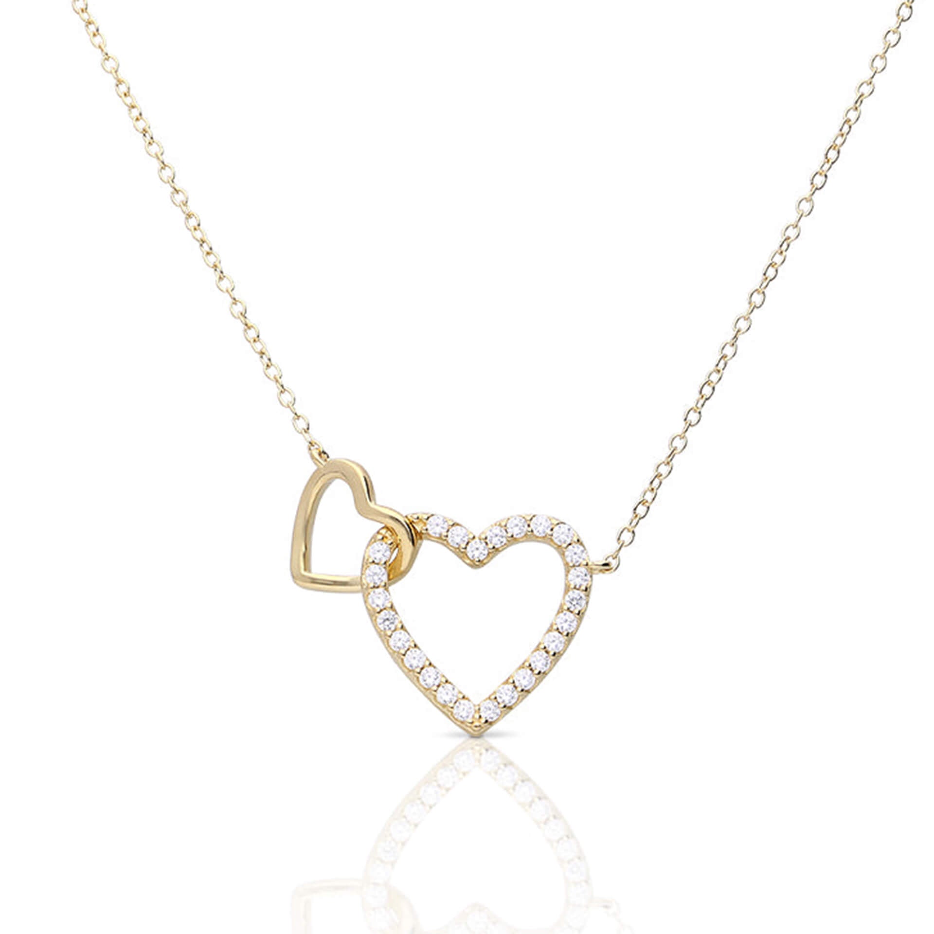 Linked Double Heart Necklace