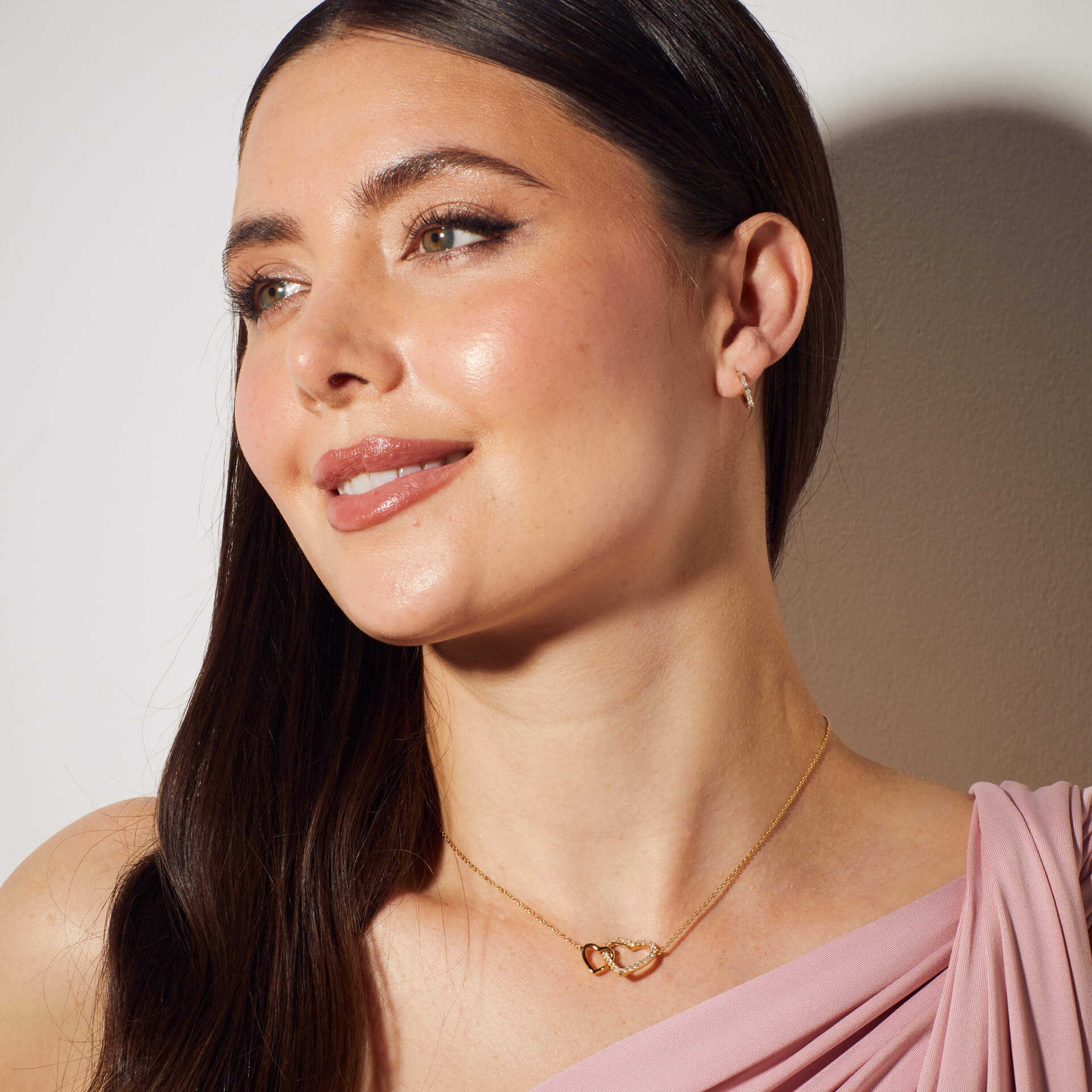 Linked Double Heart Necklace