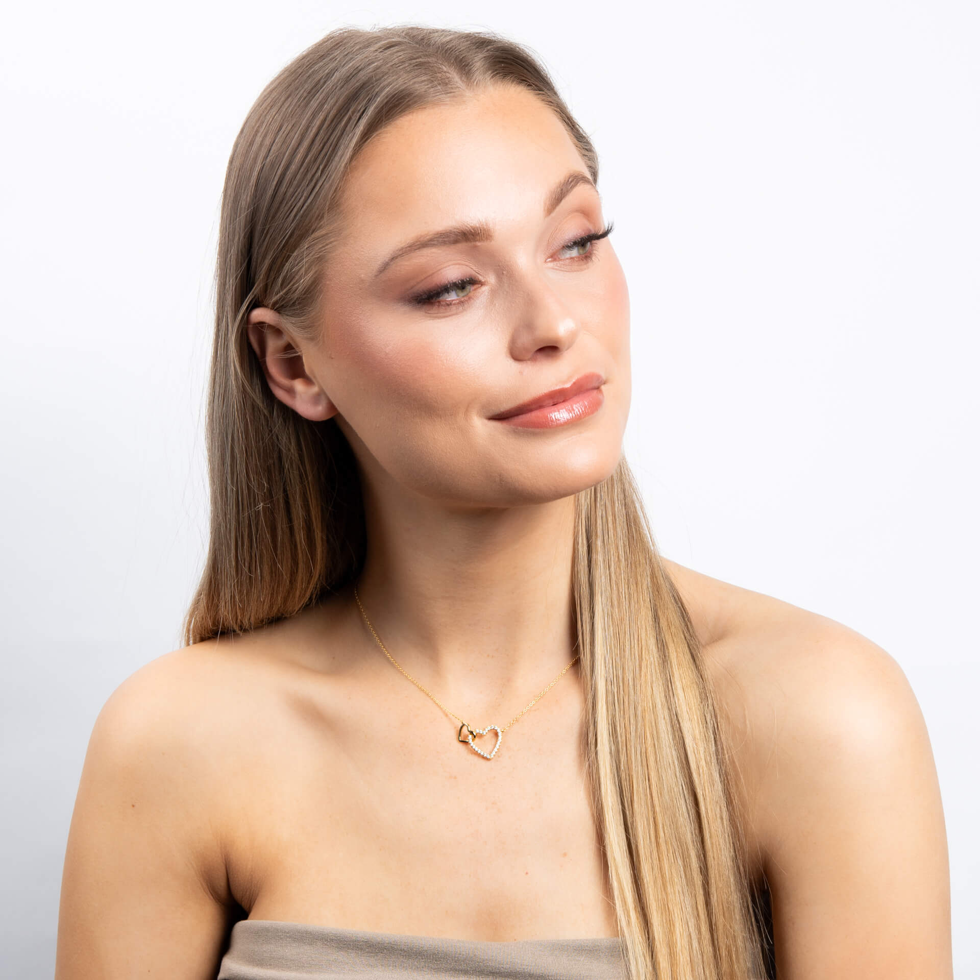 Linked Double Heart Necklace