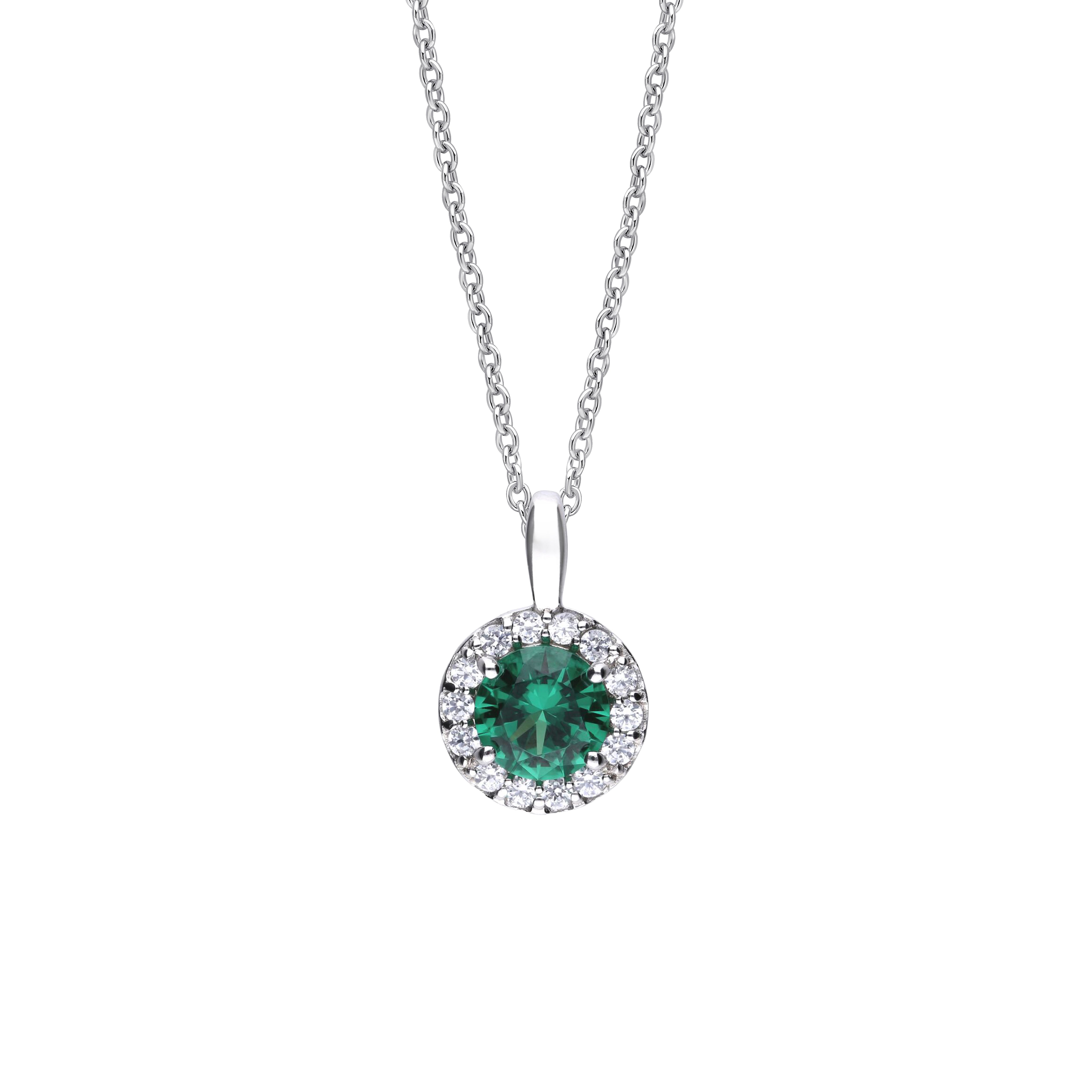 Round Colour Pave Pendant