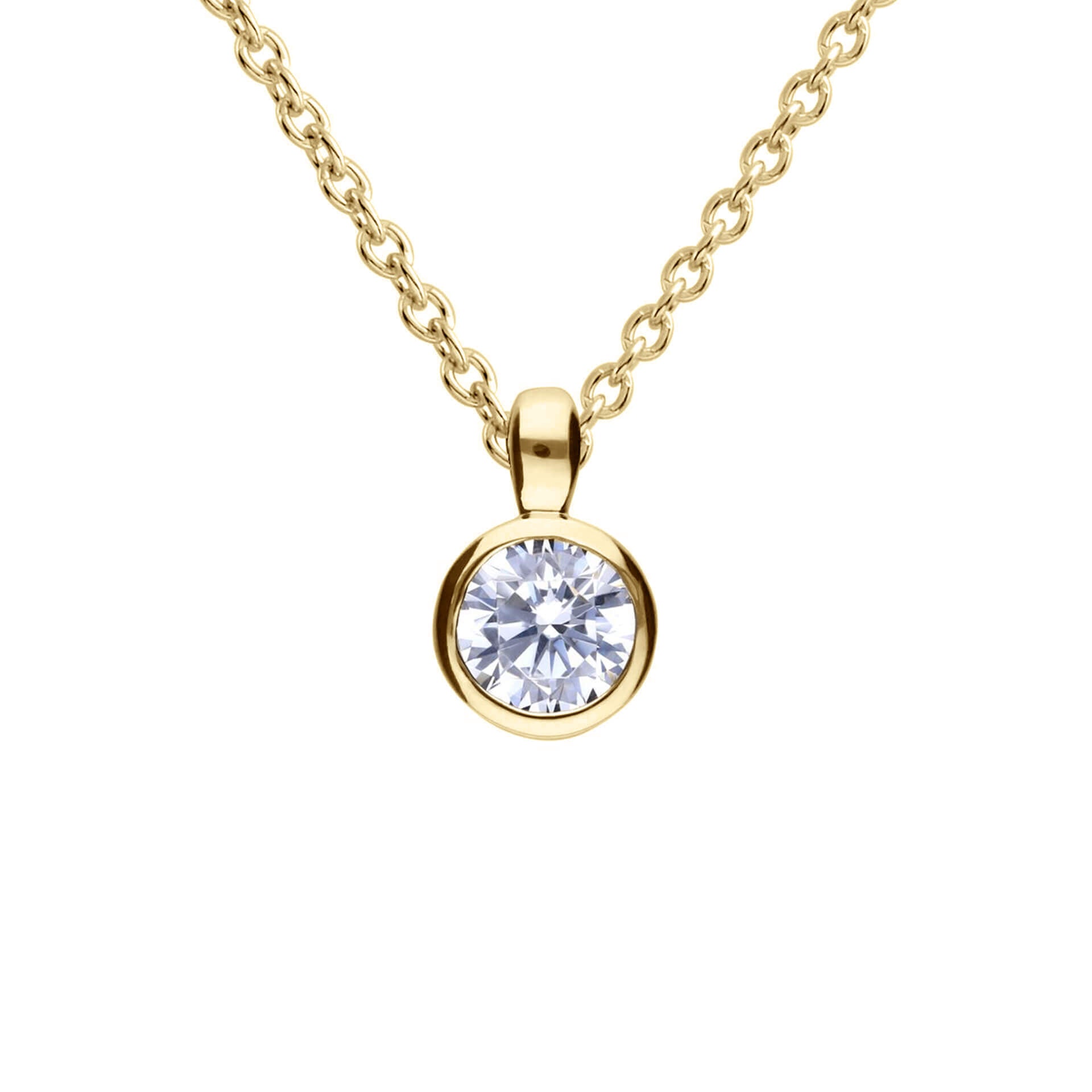 Bezel Set Carat Pendant