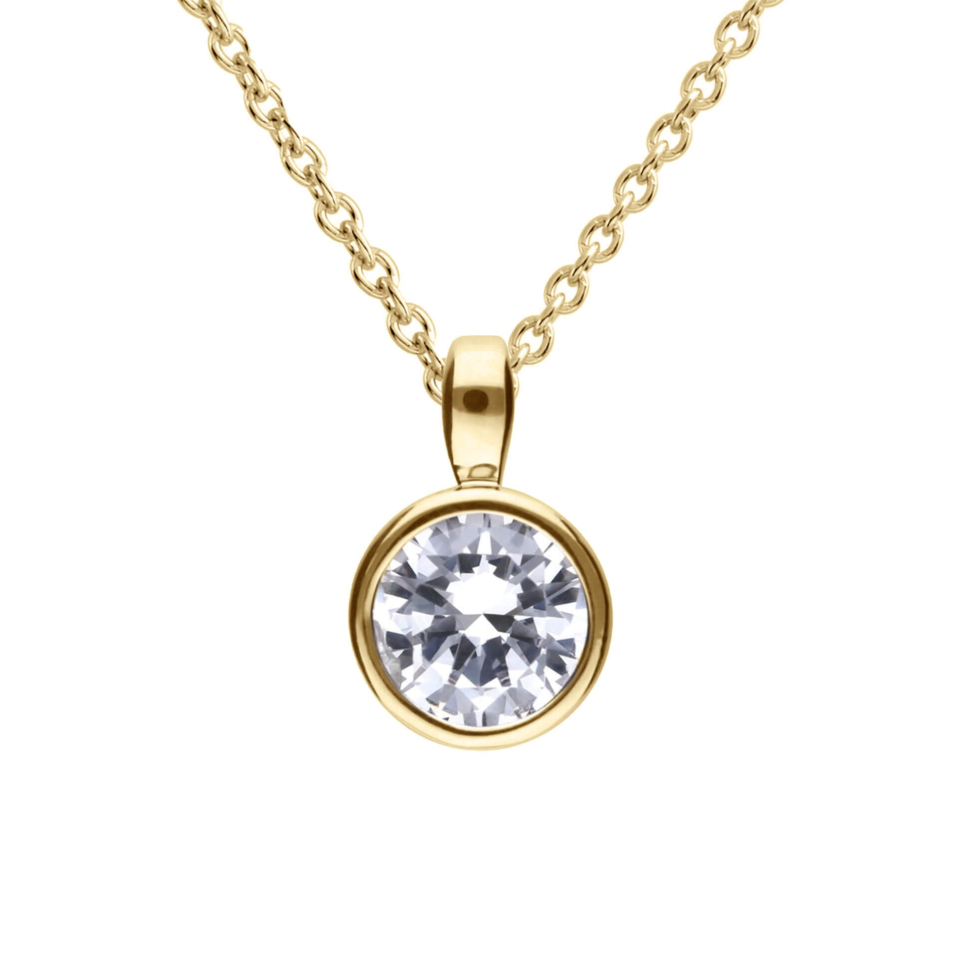 Bezel Set Carat Pendant
