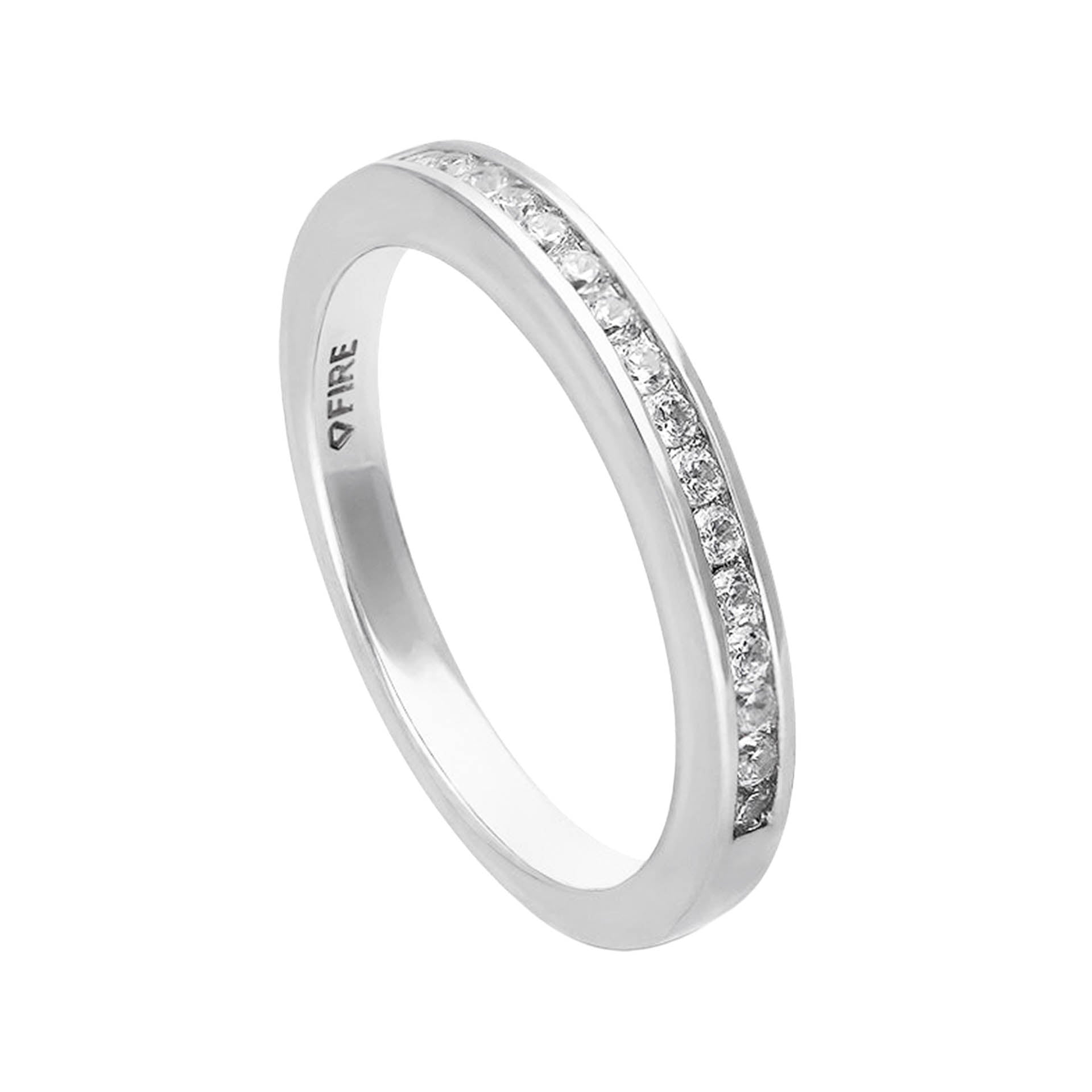 Channel Set Half Eternity Ring