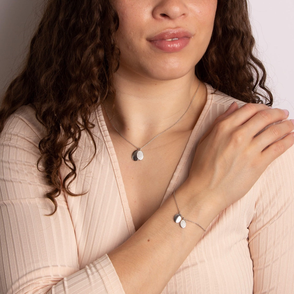 Engravable Plain Tag Necklace with Pave Set Tag