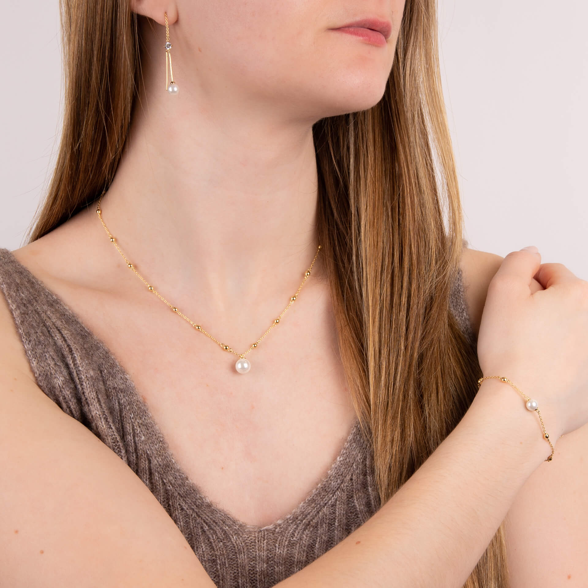 Pull Through Chain Drop Earrings
