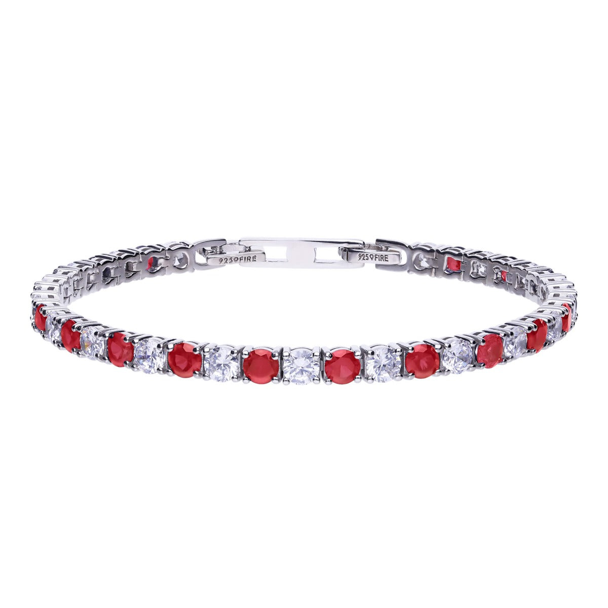 Two Tone Zirconia Tennis Bracelet