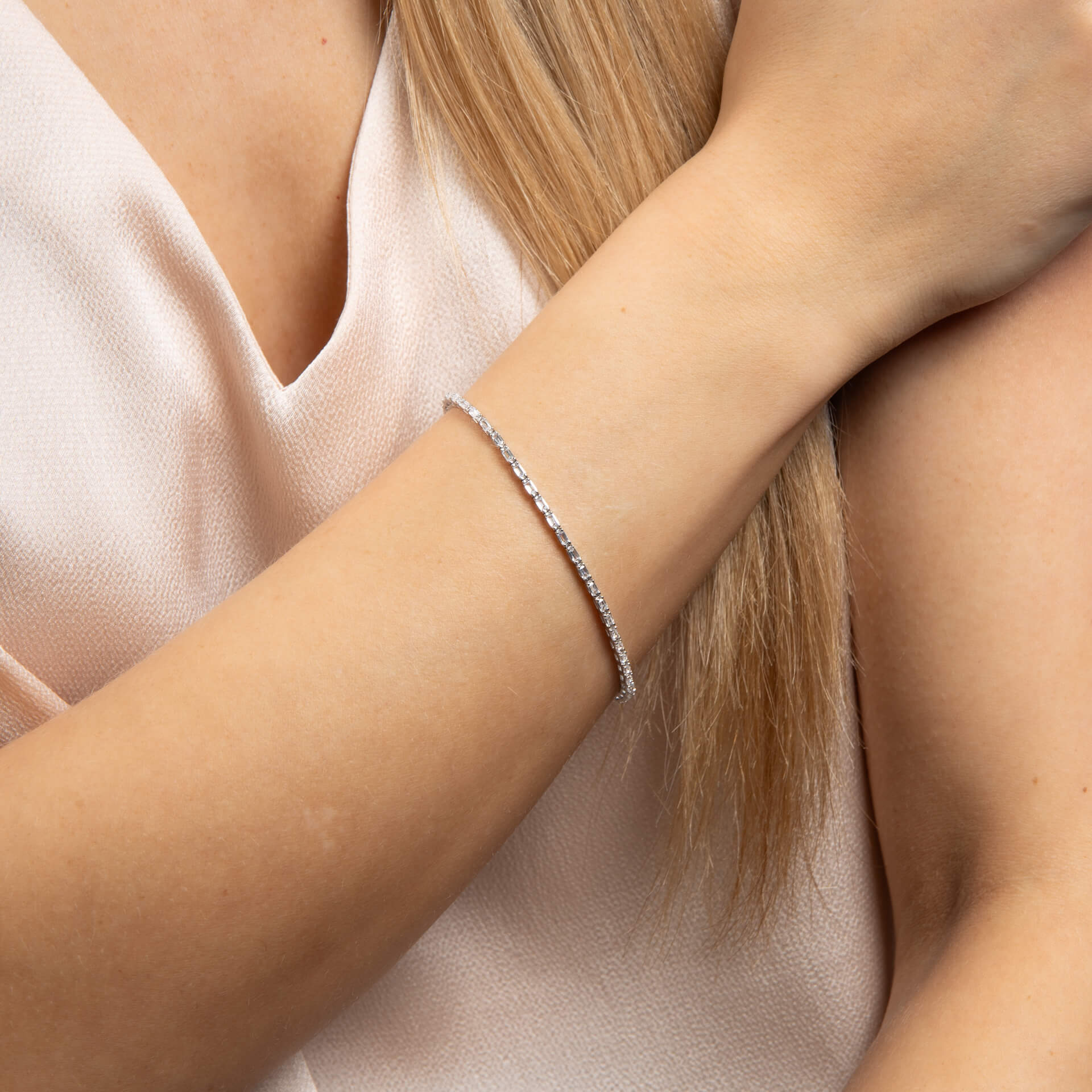 Fine Baguette Tennis Bracelet