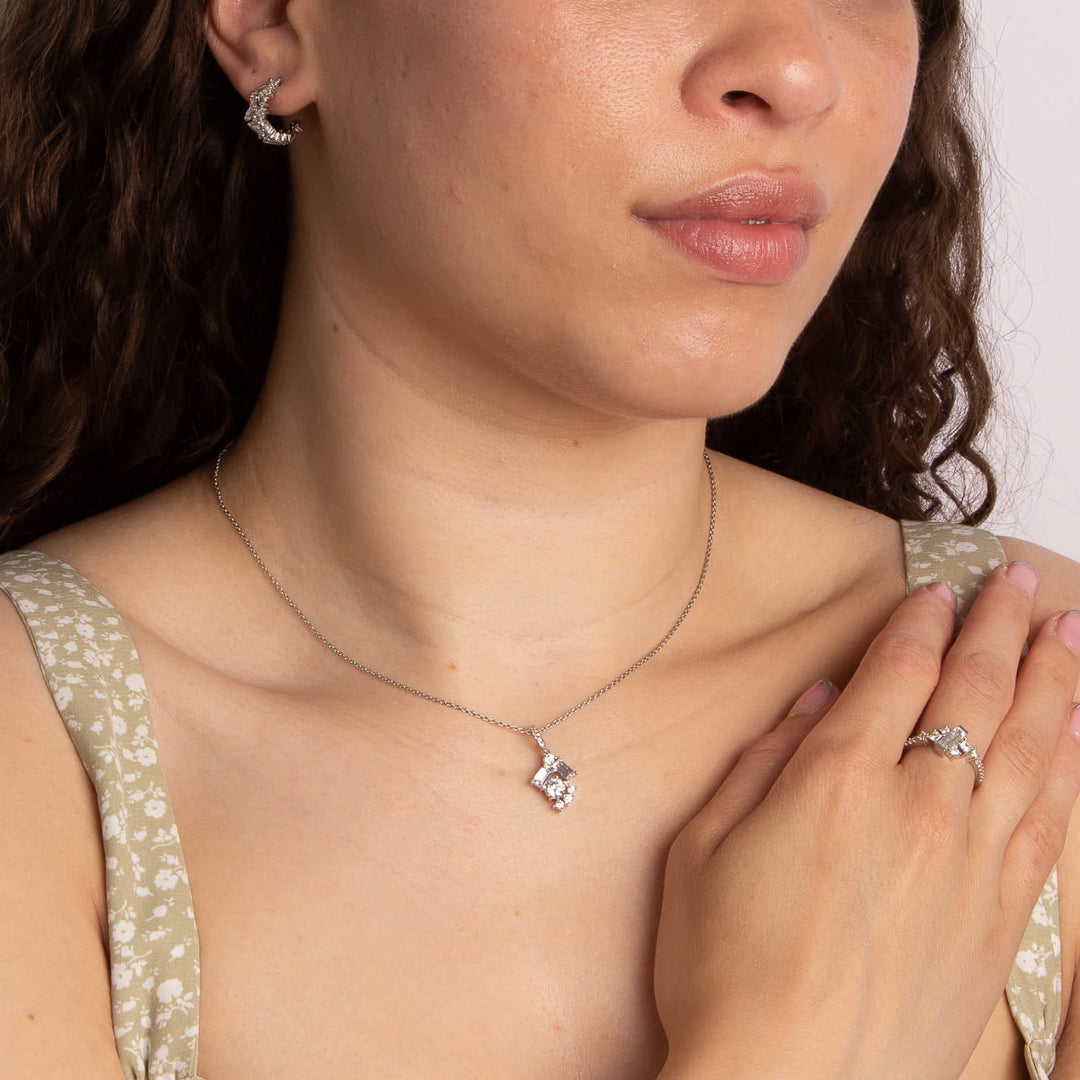 Baguette Scatter Hoop Earrings