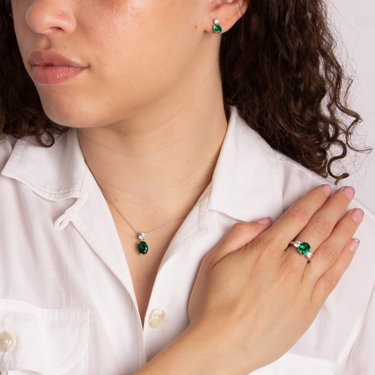 Oval Drop Earrings