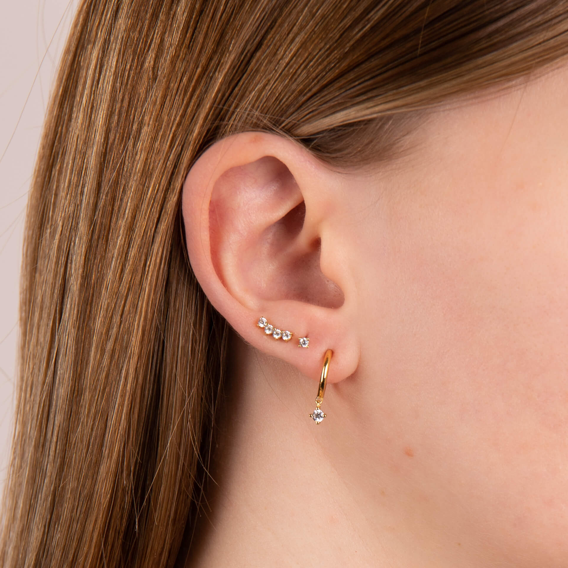 Four Claw Solitaire Stud Earrings