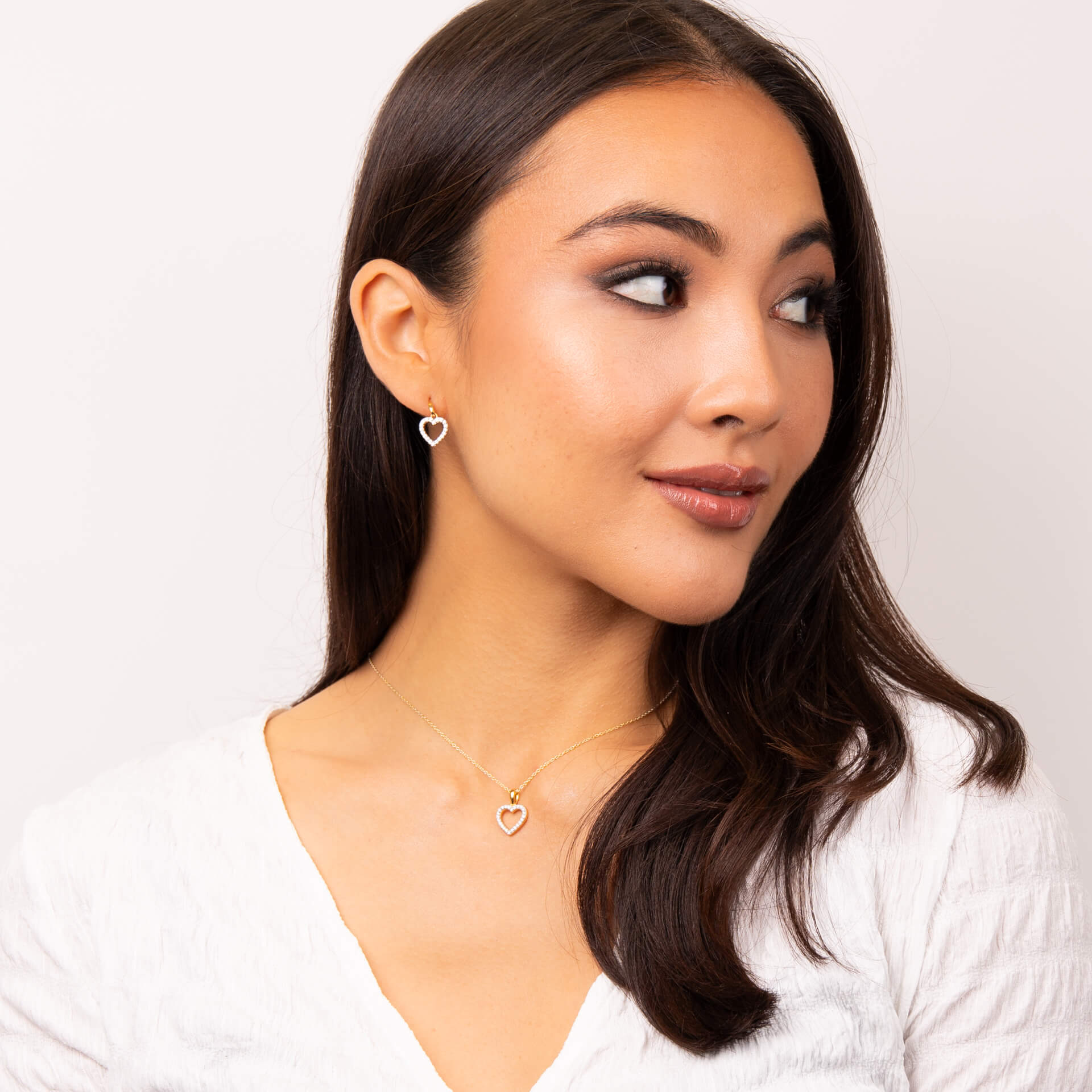 Pave Set Heart Pendant