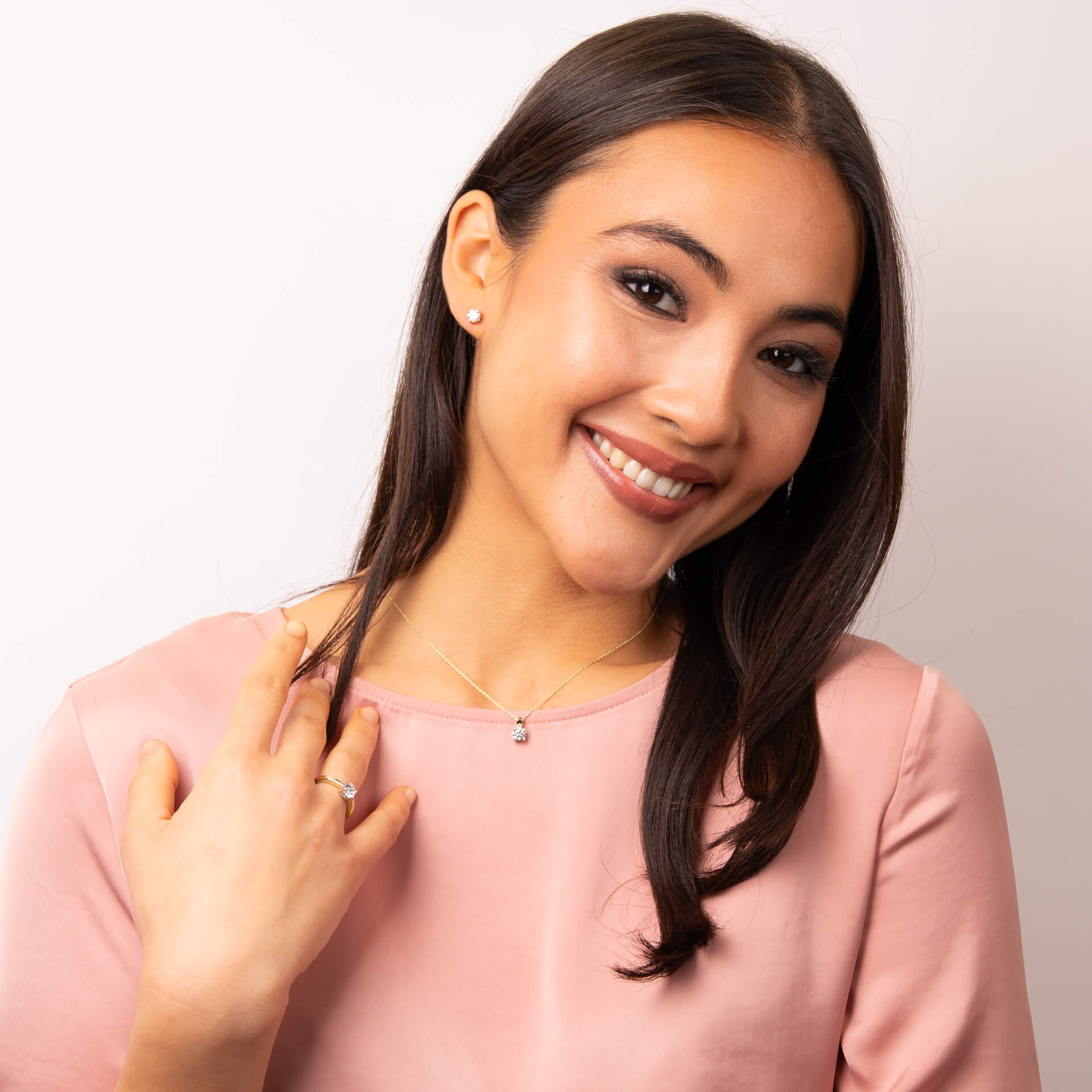 Four Claw Carat Stud Earrings