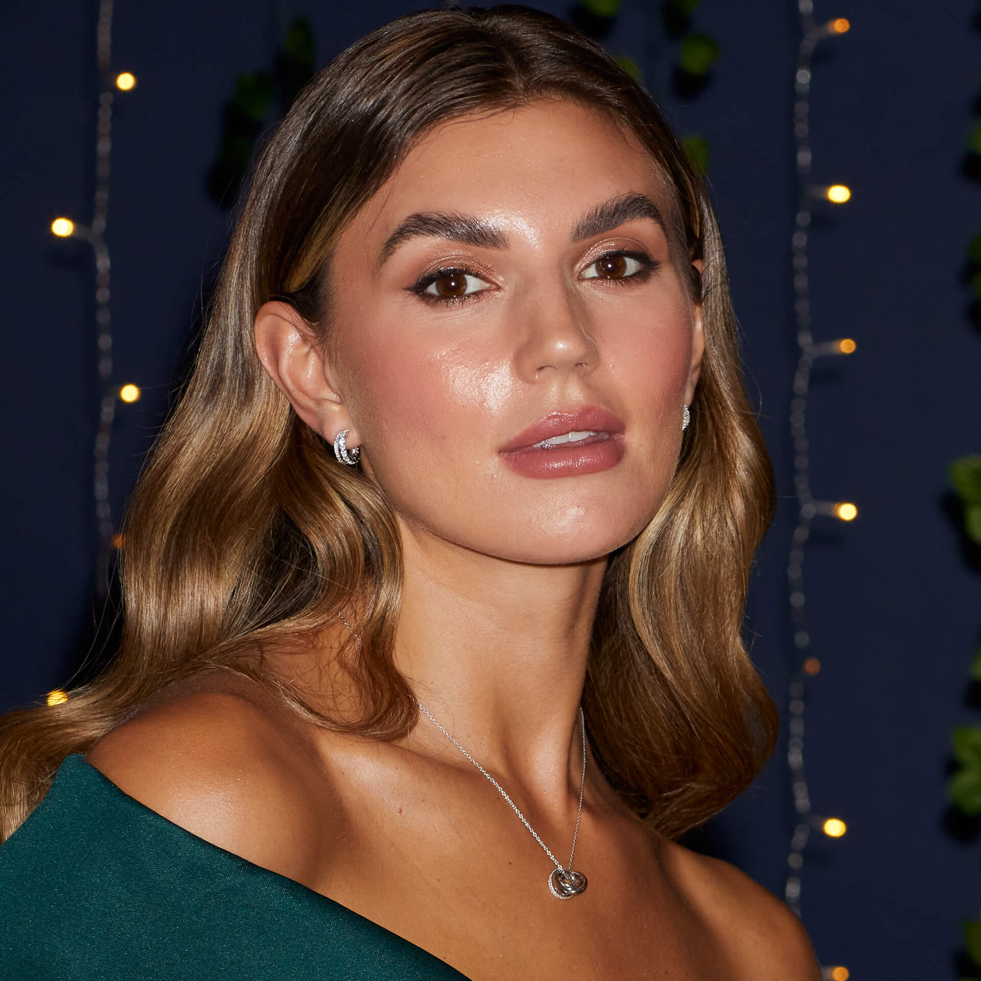 Double Row 3/4 Hoop Earrings