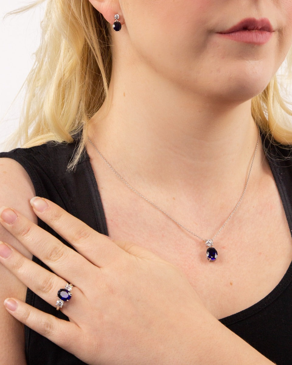 Oval Drop Earrings
